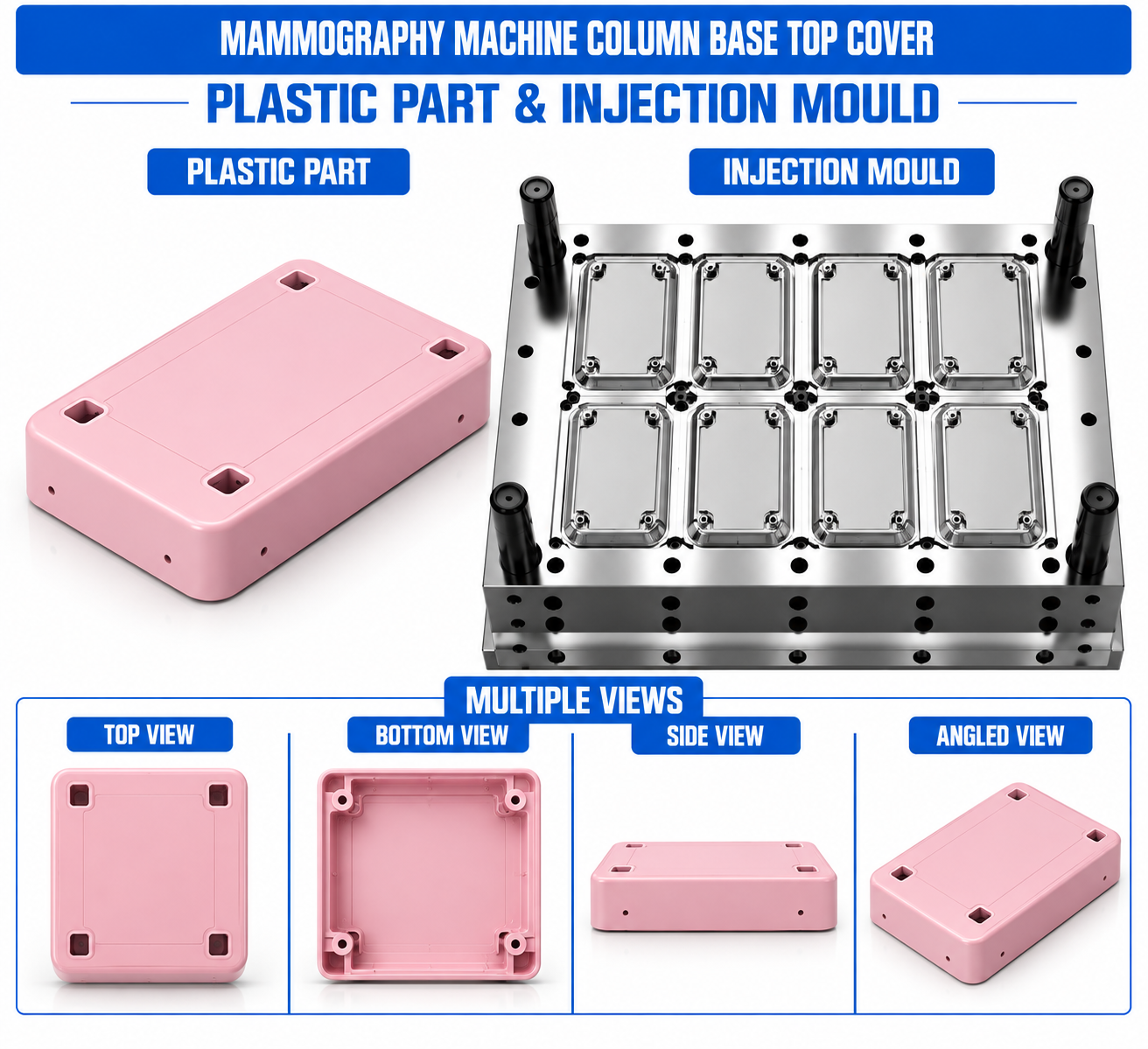 Mammography Machine Plastic Column Base Top Cover Mould and Moulding Service